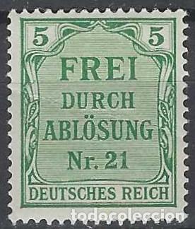 Sellos: ALEMANIA 1903 - SERVICIO GUBERNAMENTAL, VERDE - MNH**