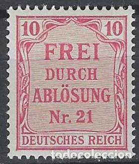 Sellos: ALEMANIA 1903 - SERVICIO GUBERNAMENTAL, ROJO - MH*