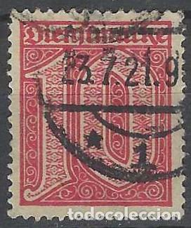 Sellos: ALEMANIA 1920 - SERVICIO GUBERNAMENTAL, SIN EL N&ordm; 21 EN LAS ESQUINAS, ROSA - USADO