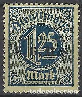 Sellos: ALEMANIA 1920 - SERVICIO GUBERNAMENTAL, SOBREIMPRESO &rdquo;C.G,H.S&rdquo; AZUL - MSG