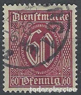 Sellos: ALEMANIA 1921 - SERVICIO GUBERNAMENTAL, MARR&Oacute;N P&Uacute;RPURA - USADO