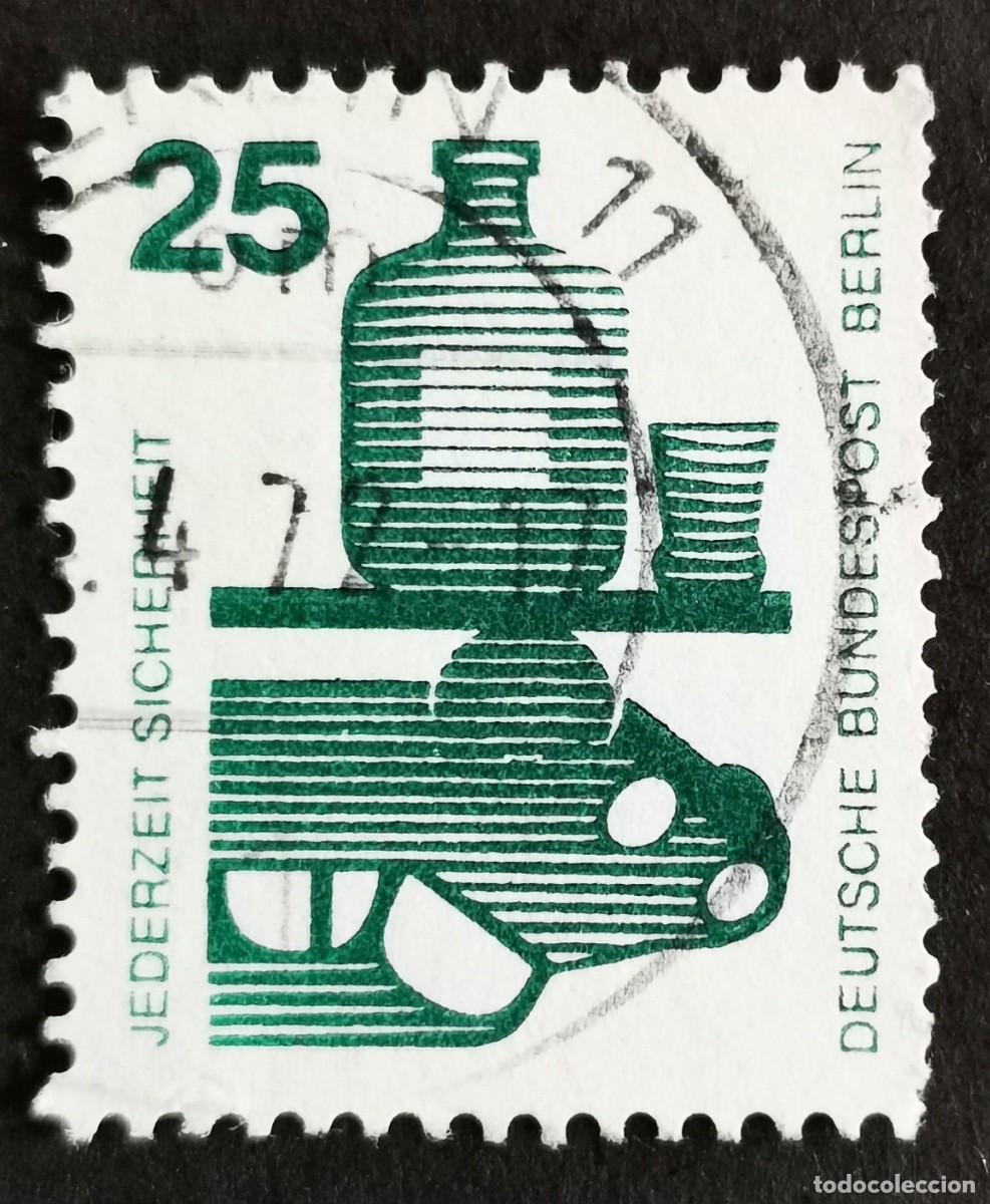 Sellos: Sello Alemania Berl&iacute;n 1971, Prevenir accidentes: Conducir bajo alcohol, 25 Pf. Michel: DE-BE 405A