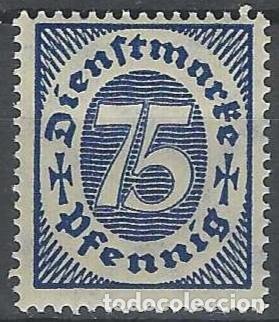 Sellos: ALEMANIA 1922-23 - SERVICIO GUBERNAMENTAL, AZUL - MH*