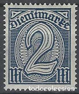 Sellos: ALEMANIA 1922-23 - SERVICIO GUBERNAMENTAL, AZUL GRIS&Aacute;CEO - MH*