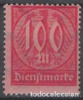 Sellos: ALEMANIA 1922-23 - SERVICIO GUBERNAMENTAL, ROJO - MH*