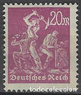 Sellos: ALEMANIA 1922 - OFICIOS, MINERO, P&Uacute;RPURA - MSG