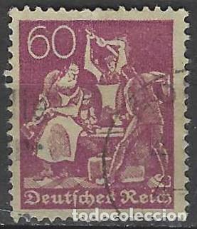 Sellos: ALEMANIA 1922 - OFICIOS, HERRERO, P&Uacute;RPURA - USADO
