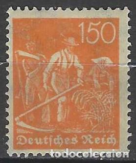 Sellos: ALEMANIA 1922 - OFICIOS, AGRICULTOR, NARANJA - MH*