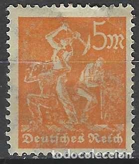 Sellos: ALEMANIA 1922 - OFICIOS, MINERO, NARANJA - MH*