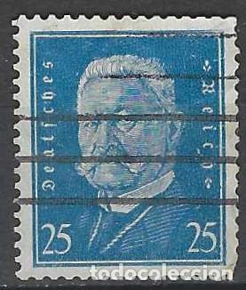 Sellos: ALEMANIA 1928 - PRESIDENTE PAUL VON HINDENBURG, AZUL - USADO