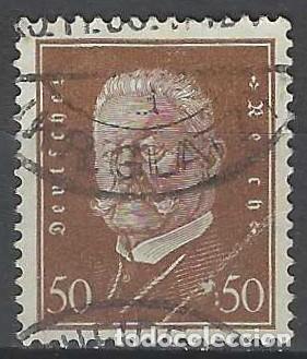 Sellos: ALEMANIA 1928 - PRESIDENTE PAUL VON HINDENBURG, MARR&Oacute;N - USADO