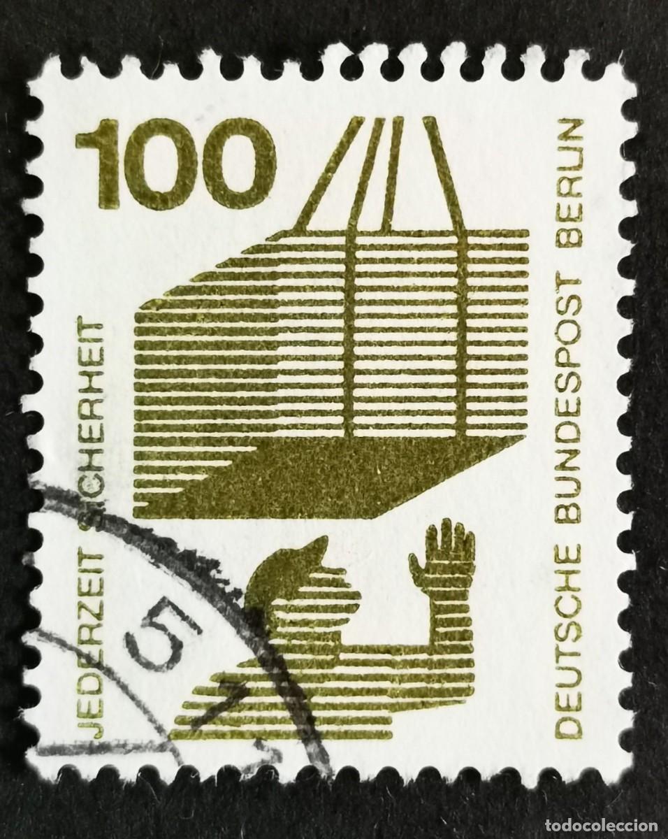 Sellos: Sello Alemania Berl&iacute;n 1972, Prevenir accidentes: Carga suspendida, 100 Pf. Michel: DE-BE 410A