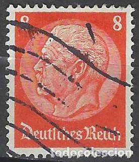 Sellos: ALEMANIA 1933-34 - PRESIDENTE PAUL VON HINDENBURG, NARANJA - USADO