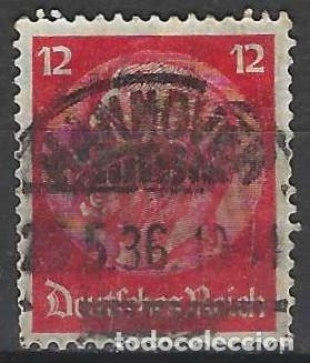Sellos: ALEMANIA 1933-34 - PRESIDENTE PAUL VON HINDENBURG, CARM&Iacute;N - USADO