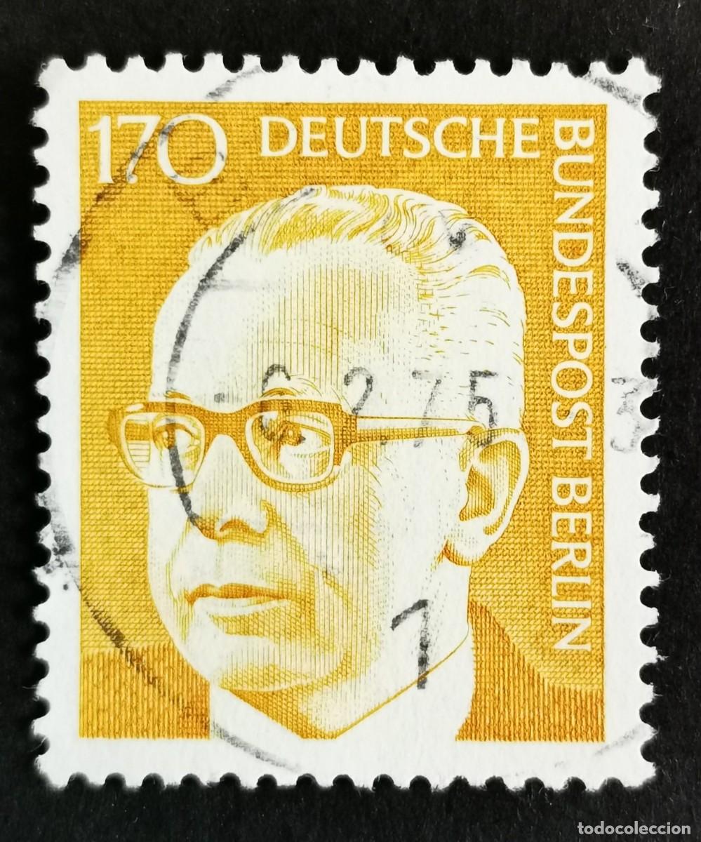 Sellos: Sello Alemania Berl&iacute;n 1972, Dr. Gustav Heinemann (1899-1976), 170 Pf. Michel: DE-BE 432