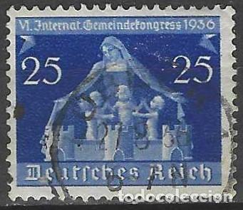Sellos: ALEMANIA 1936 - 6&ordm; CONGRESO INTERNACIONAL DE MUNICIPALIDADES EN BERL&Iacute;N Y MUNICH - USADO