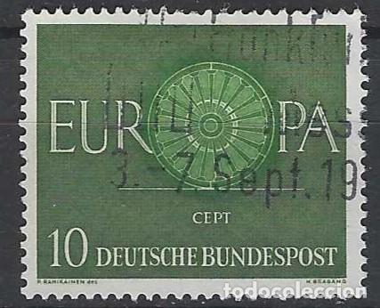Sellos: ALEMANIA 1960 - EUROPA, VERDE - USADO