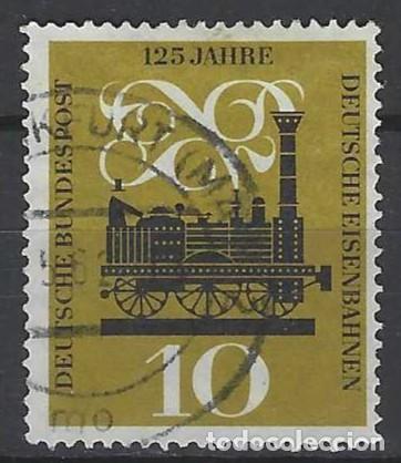 Sellos: ALEMANIA 1960 - 125&ordm; ANIV. DE LOS FERROCARRILES ALEMANES - USADO