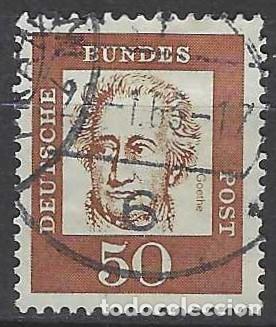 Sellos: ALEMANIA 1961 - PERSONAJES, JOHANN W. VON GOETHE - USADO