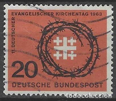 Sellos: ALEMANIA 1963 - D&Iacute;A DE LA IGLESIA EVANG&Eacute;LICA - USADO
