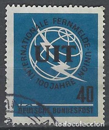 Sellos: ALEMANIA 1965 - CENTENARIO DE LA UIT - USADO