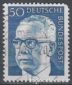 Sellos: ALEMANIA 1970 - PRESIDENTE GUSTAV HEINEMANN - USADO