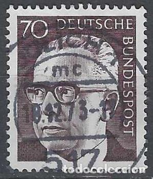Sellos: ALEMANIA 1970 - PRESIDENTE GUSTAV HEINEMANN - USADO