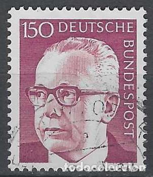 Sellos: ALEMANIA 1970 - PRESIDENTE GUSTAV HEINEMANN - USADO