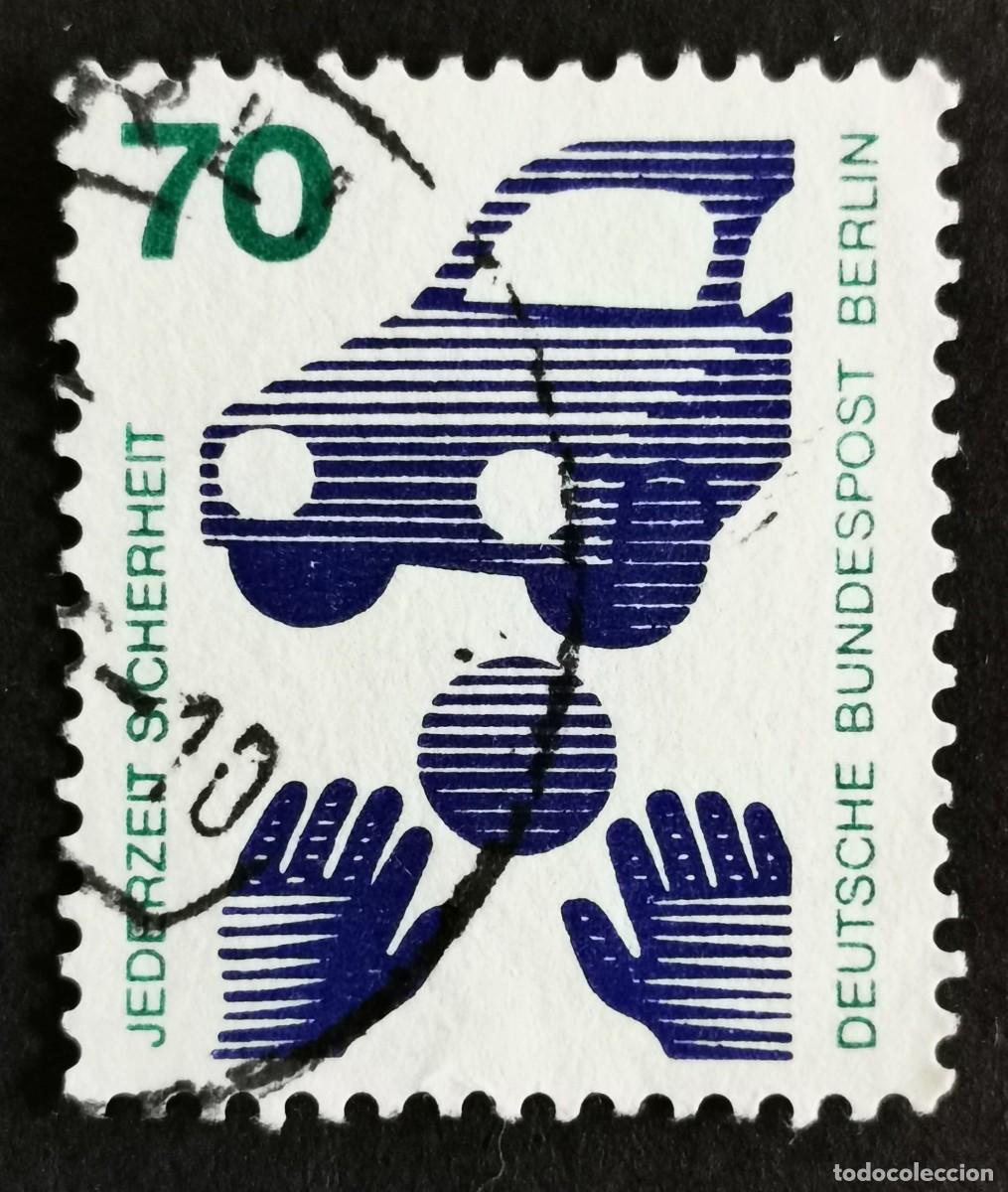 Sellos: Sello Alemania Berl&iacute;n 1973,Prevenir accidentes: Seguridad vial, 70 Pf. Michel: DE-BE 453