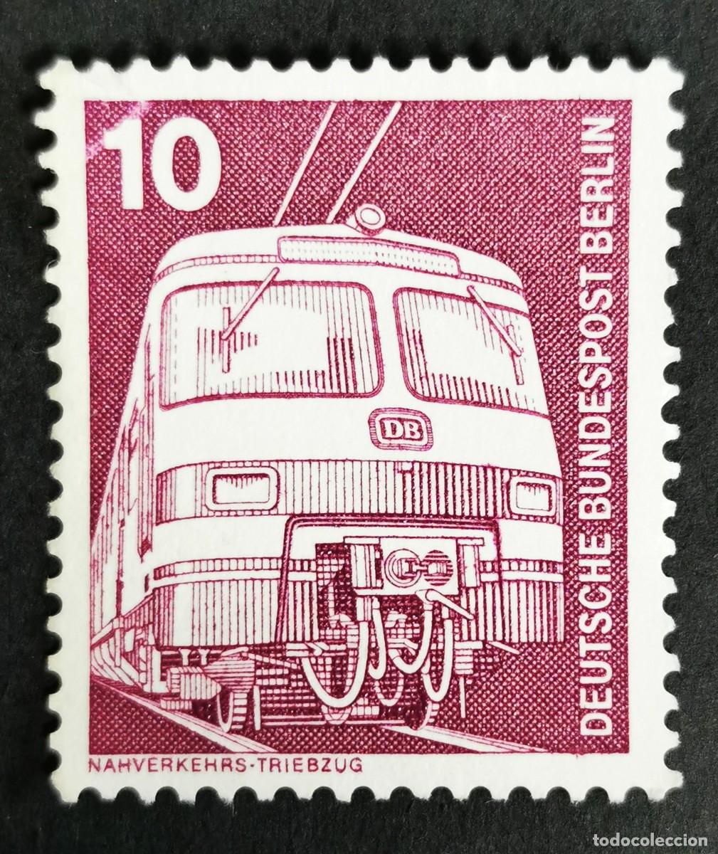 Sellos: Sello Alemania Berl&iacute;n 1975, Industria: Tren de transporte p&uacute;blico, 10 Pf. Michel: DE-BE 495