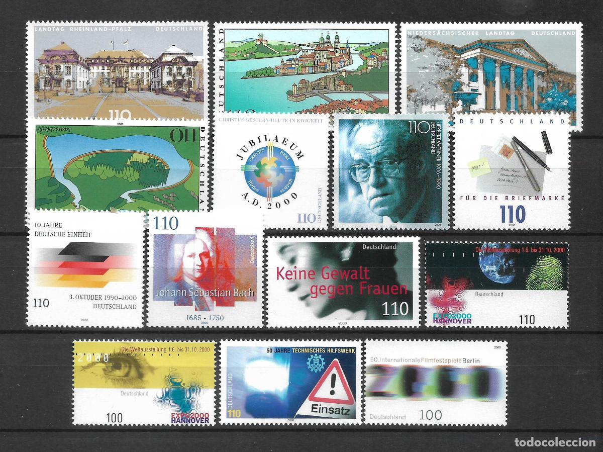 Sellos: alemania a&ntilde;o 2000 lote 14 series completas ** mnh - 34/25