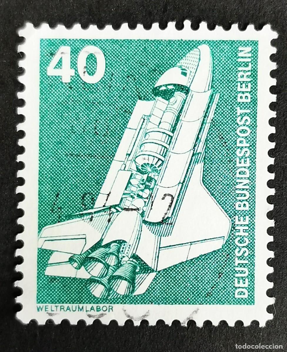 Sellos: Sello Alemania Berl&iacute;n 1975, Industria: Laboratorio espacial (Spacelab), 40 Pf. Michel: DE-BE 498