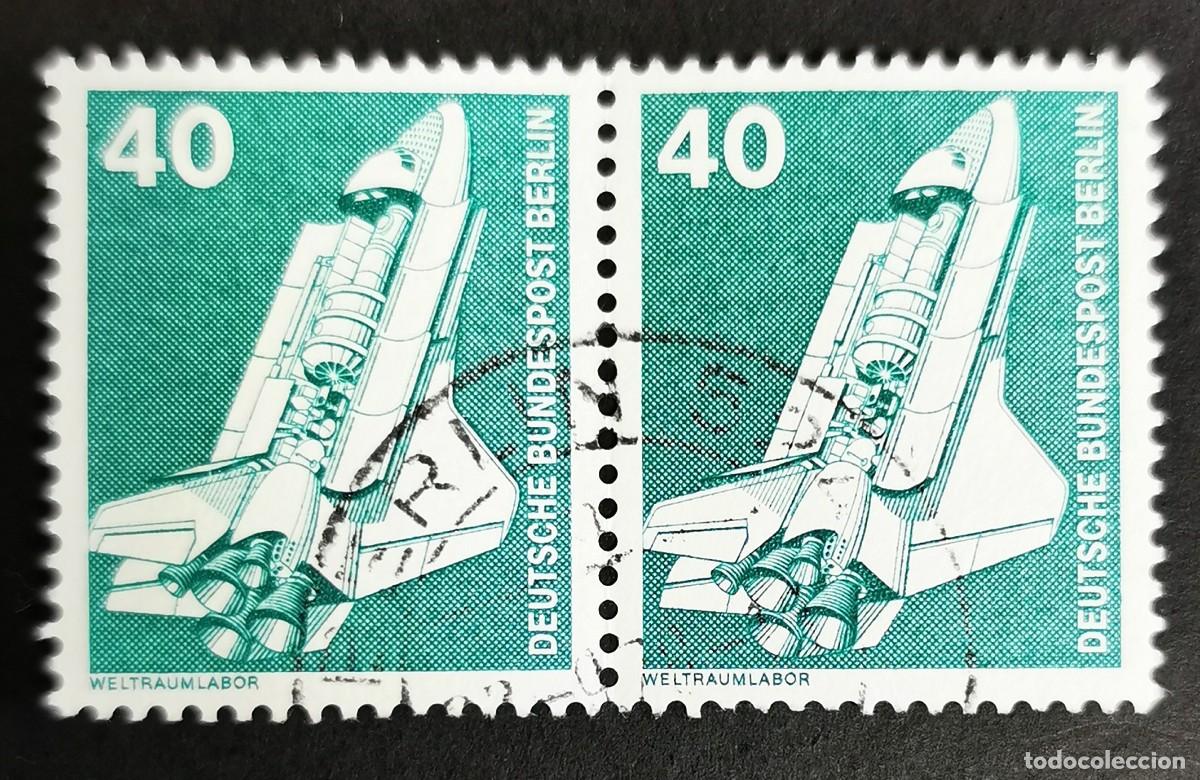 Sellos: Sello Alemania Berl&iacute;n 1975, Industria: Laboratorio espacial (Spacelab), 40 Pf. Michel: DE-BE 498