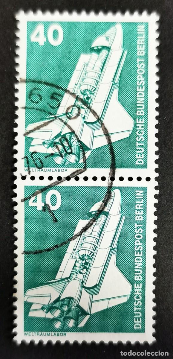 Sellos: Sello Alemania Berl&iacute;n 1975, Industria: Laboratorio espacial (Spacelab), 40 Pf. Michel: DE-BE 498