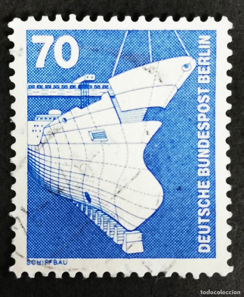Sellos: Sello Alemania Berl&iacute;n 1975, Industria: Construcci&oacute;n naval, 70 Pf. Michel: DE-BE 500