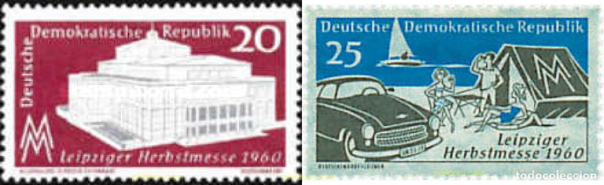 Sellos: 64477 MNH ALEMANIA DEMOCRATICA 1960 FERIA DE OTO&Ntilde;O DE LEIPZIG
