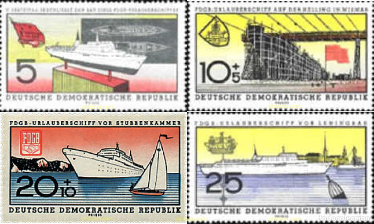 Sellos: 64476 MNH ALEMANIA DEMOCRATICA 1960 BARCOS DE PASAJEROS