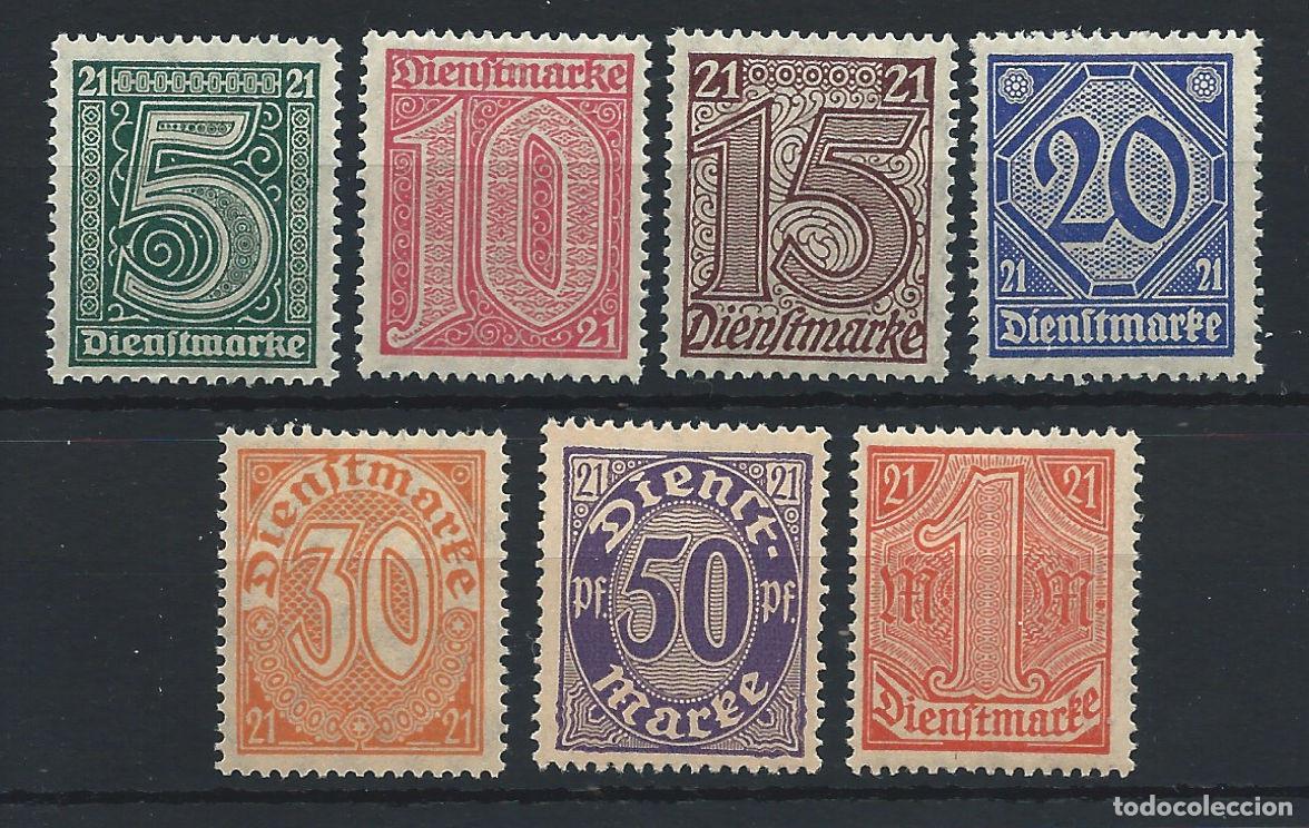 Sellos: Allemagne Empire Service N&deg;9/15** (MNH) 1920 - Chiffres