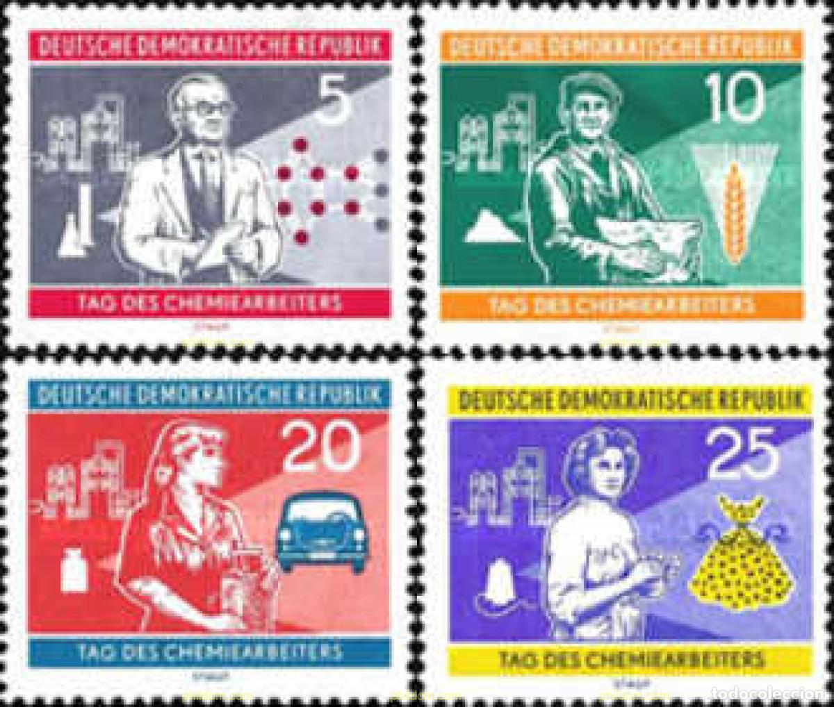 Sellos: 44260 MNH ALEMANIA DEMOCRATICA 1960 DIA DE LOS TRABAJADORES DE LA INDUSTRIA QUIMICA