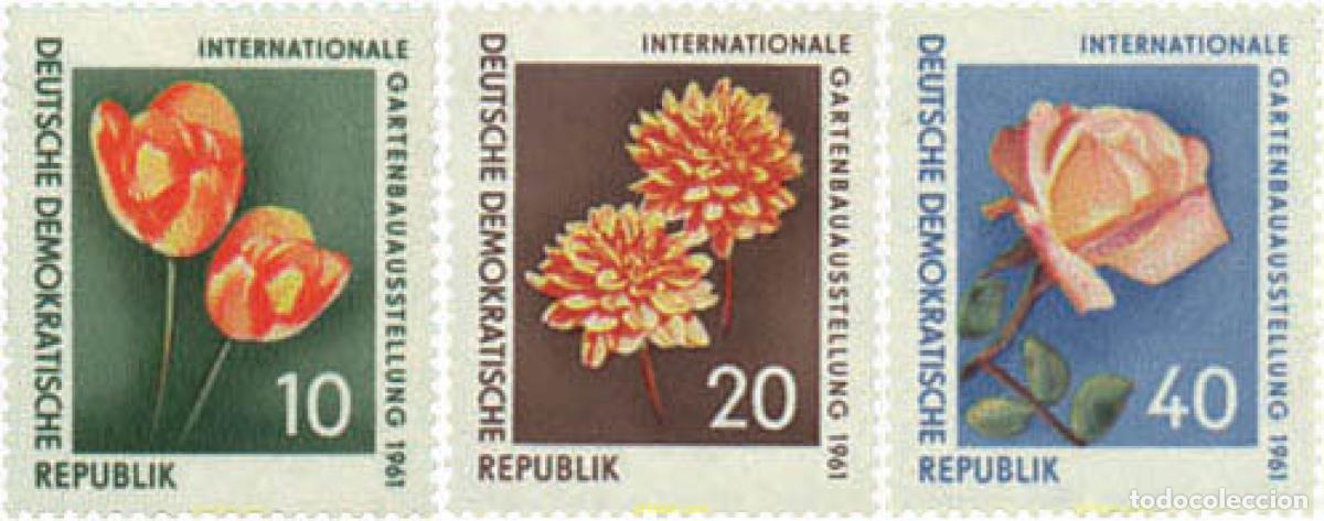 Sellos: 97949 MNH ALEMANIA DEMOCRATICA 1961 EXPOSICION INTERNACIONAL DE HORTICULTURA
