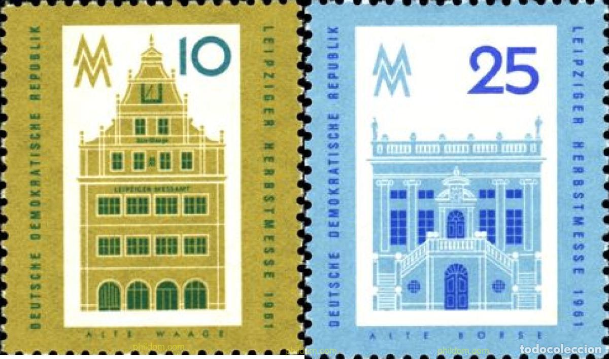 Sellos: 150572 MNH ALEMANIA DEMOCRATICA 1961 FERIA DE OTO&Ntilde;O DE LEIPZIG