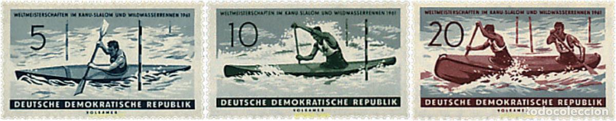 Sellos: 64479 MNH ALEMANIA DEMOCRATICA 1961 CAMPEONATOS MUNDIALES DE CANOA-KAYAK