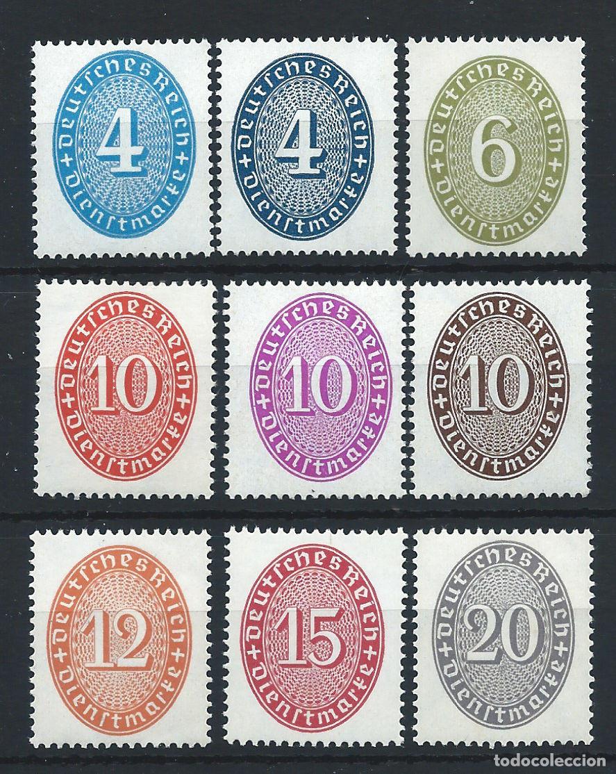 Sellos: Allemagne Empire Service N&deg;86/92** (MNH) 1928/34 - Chiffres