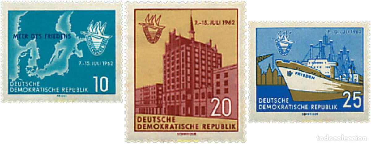 Sellos: 56159 MNH ALEMANIA DEMOCRATICA 1962 5 SEMANA DEL BALTICO EN ROSTOK