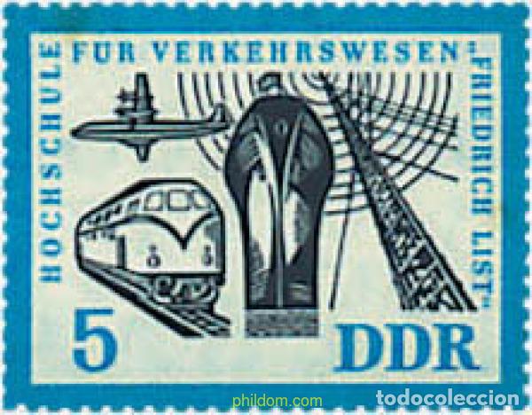 Sellos: 60893 MNH ALEMANIA DEMOCRATICA 1962 10 ANIVERSARIO DE LA ESCUELA SUPERIOR DE COMUNICACIONES