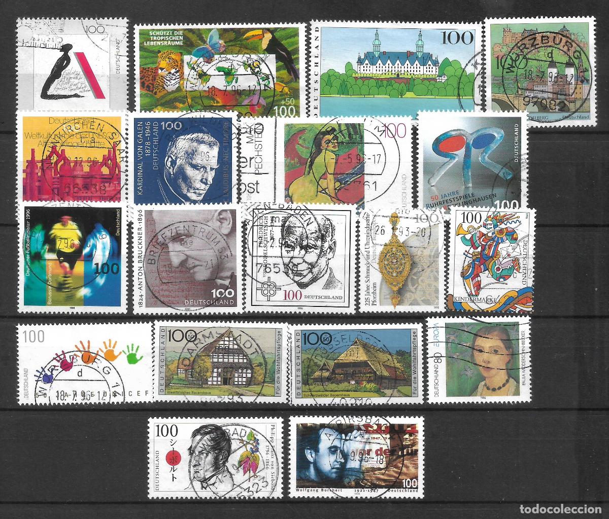 Sellos: alemania a&ntilde;o 1996 lote 19 sellos usado - 34/4