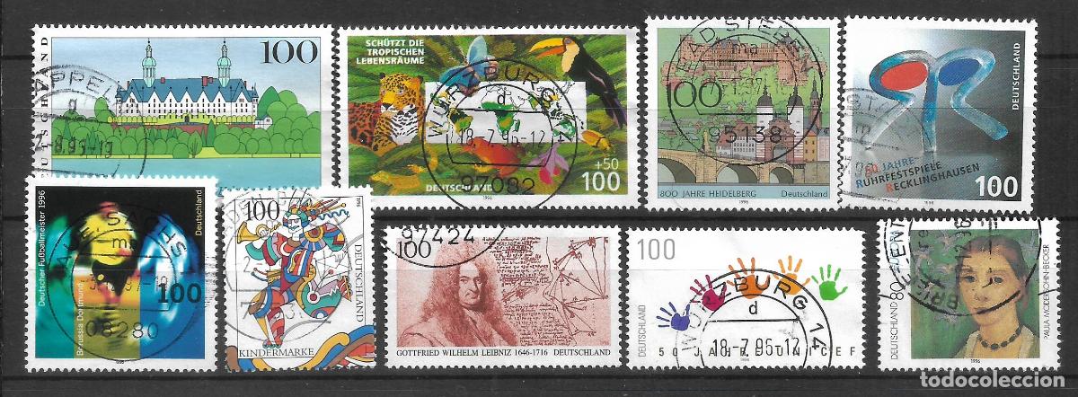 Sellos: alemania a&ntilde;o 1996 lote 9 sellos usado - 34/3