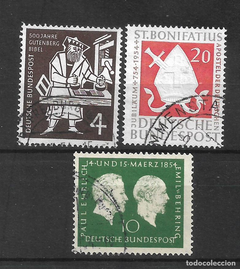 Sellos: alemania a&ntilde;o 1954 michel 197/199 usado 10&euro;- 34/26