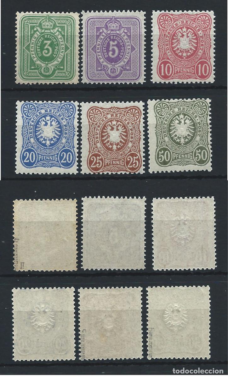 Sellos: Allemagne Empire N&deg;36/41** (MNH) 1879 - Chiffres et Blason