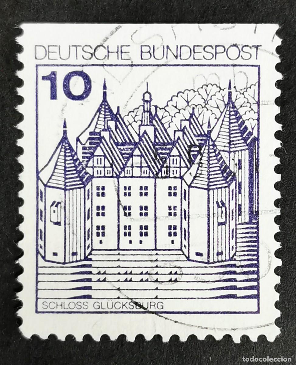 Sellos: Sello Alemania R. Federal 1977, Fortalezas y castillos: Castillo Gl&uuml;cksbur, 10 Pf. Michel: DE 913CI